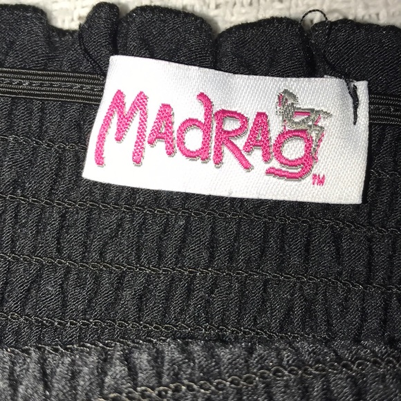 Black, scrunched, off shoulder crop top - Picture 2 of 3